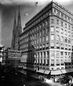 Saks Fifth Avenue and St. Patricks Cathedral 1920