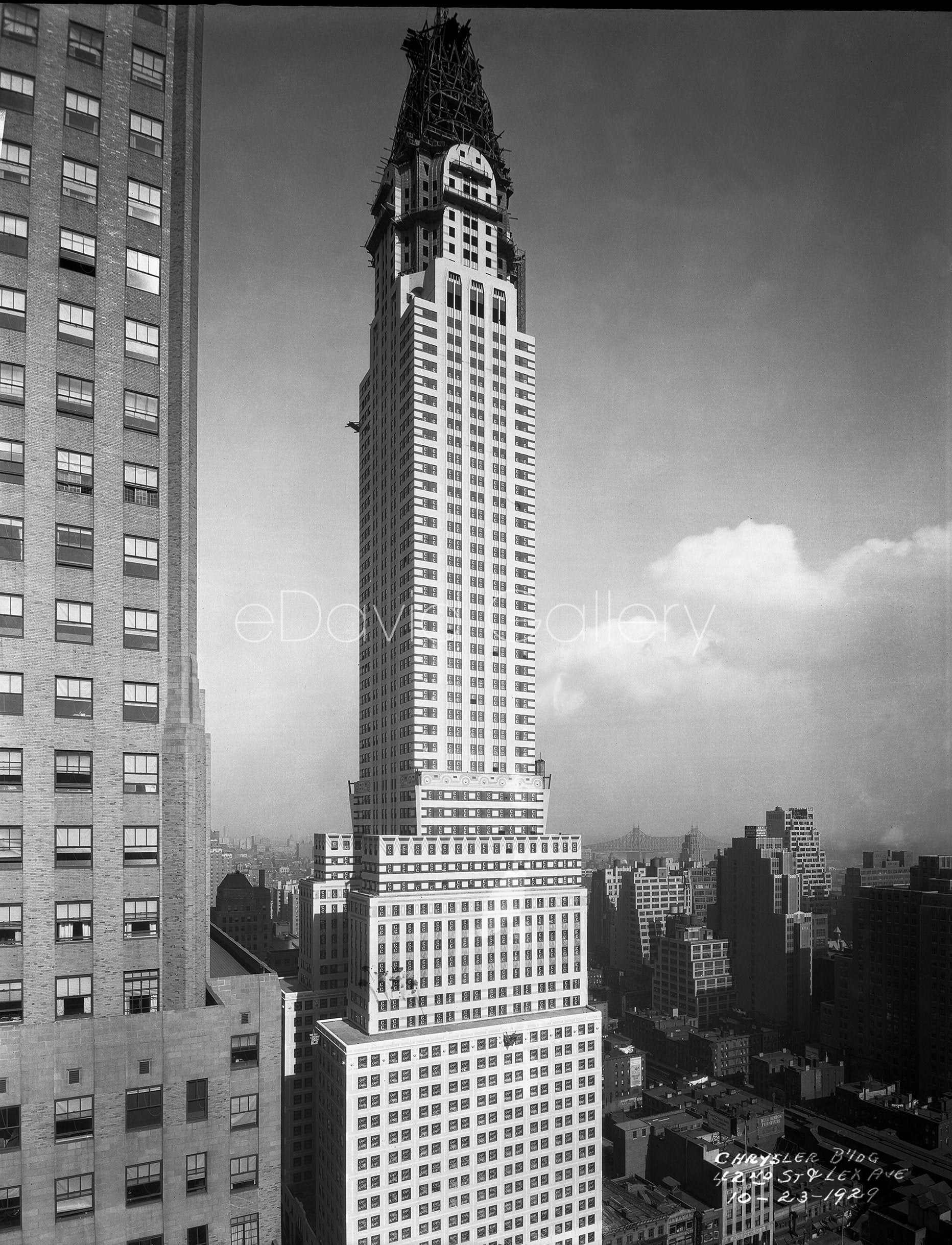 The Chrysler Building on Black Wednesday 10/23/1929